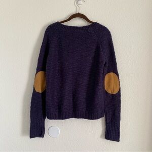 BDG Women's Purple Elbow Patch Knit Pullover Sweater Size Medium